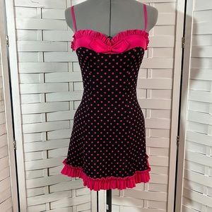 Victoria’s Secret Sexy Little Things pink polkadot pin-up style 34B